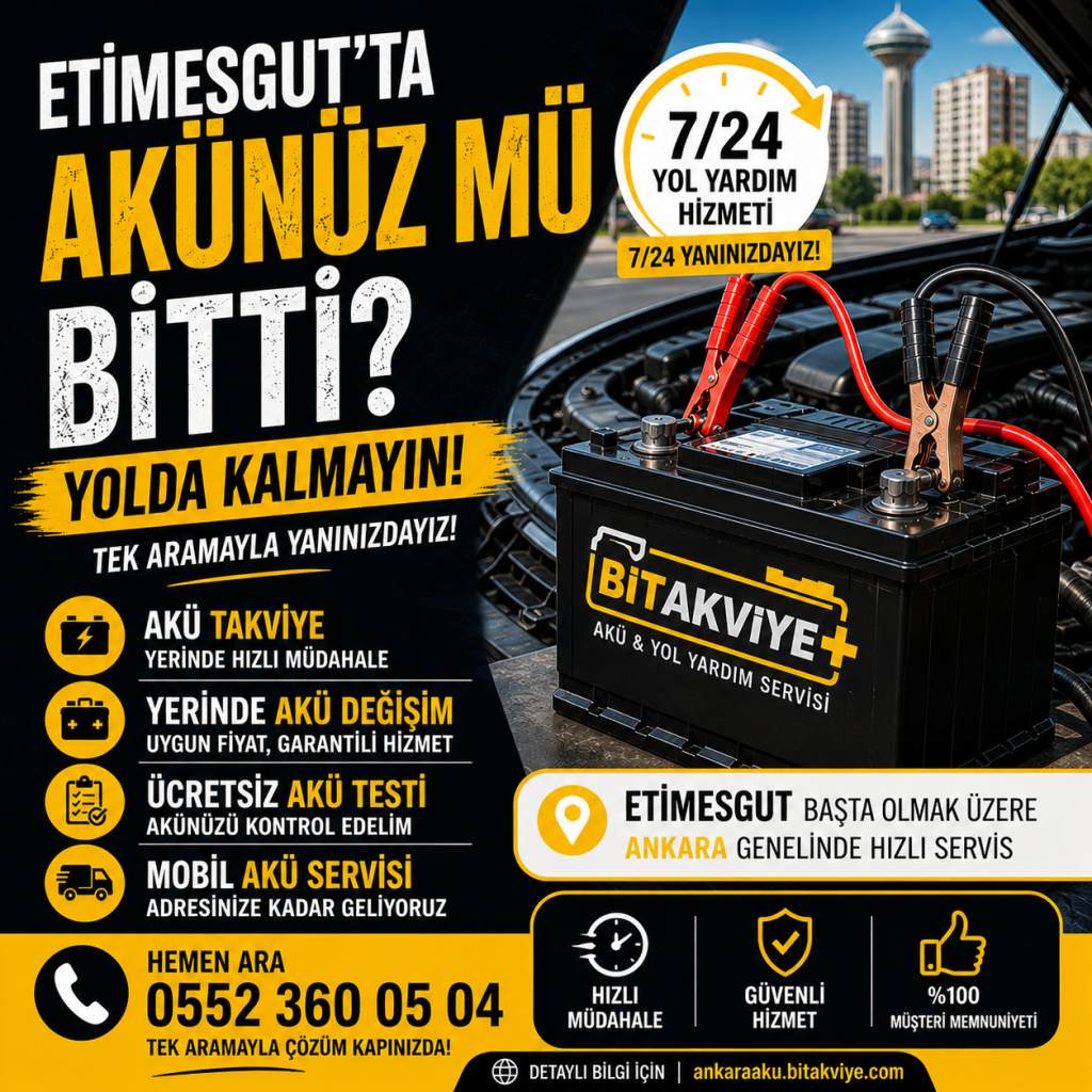Etimesgut Acil Akü Yol Yardım