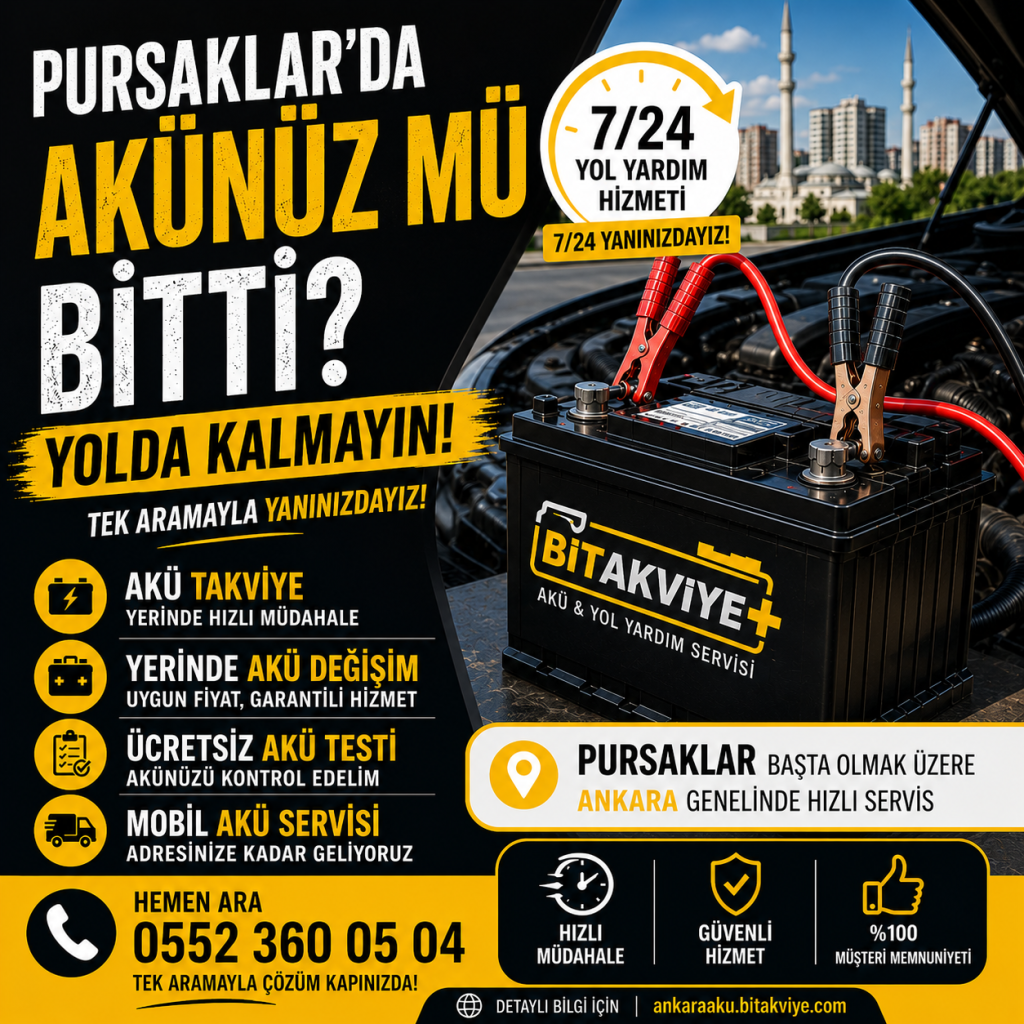 Pursaklar Acil Akü Yol Yardım