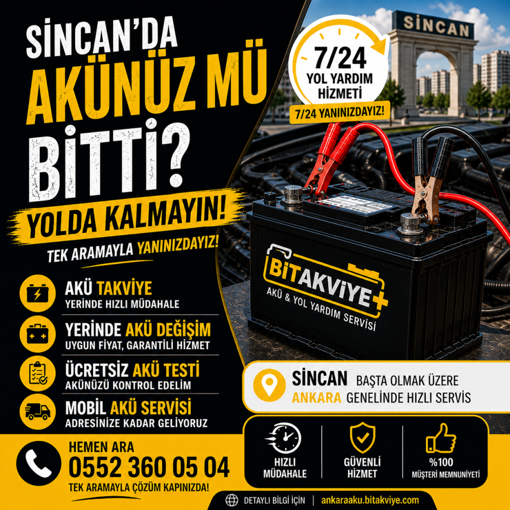 Sincan Acil Akü Yol Yardım